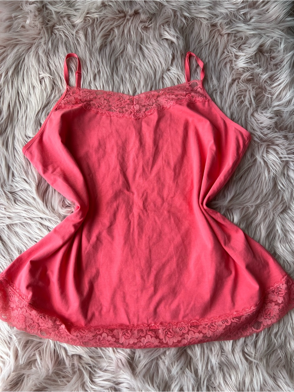 CJ Banks Coral Lace-Edge Camisole Plus Size